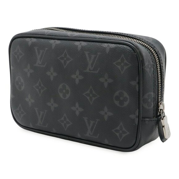 LOUIS VUITTON Black Monogram Pouch - Picture 3 of 8